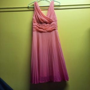 Sigrid Olsen pleated silk organza Ombre Midi dress size 4